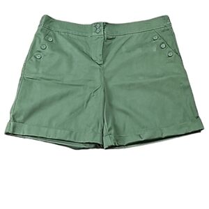 Sag Harbor Army Green Cuffed Shorts Size 16
